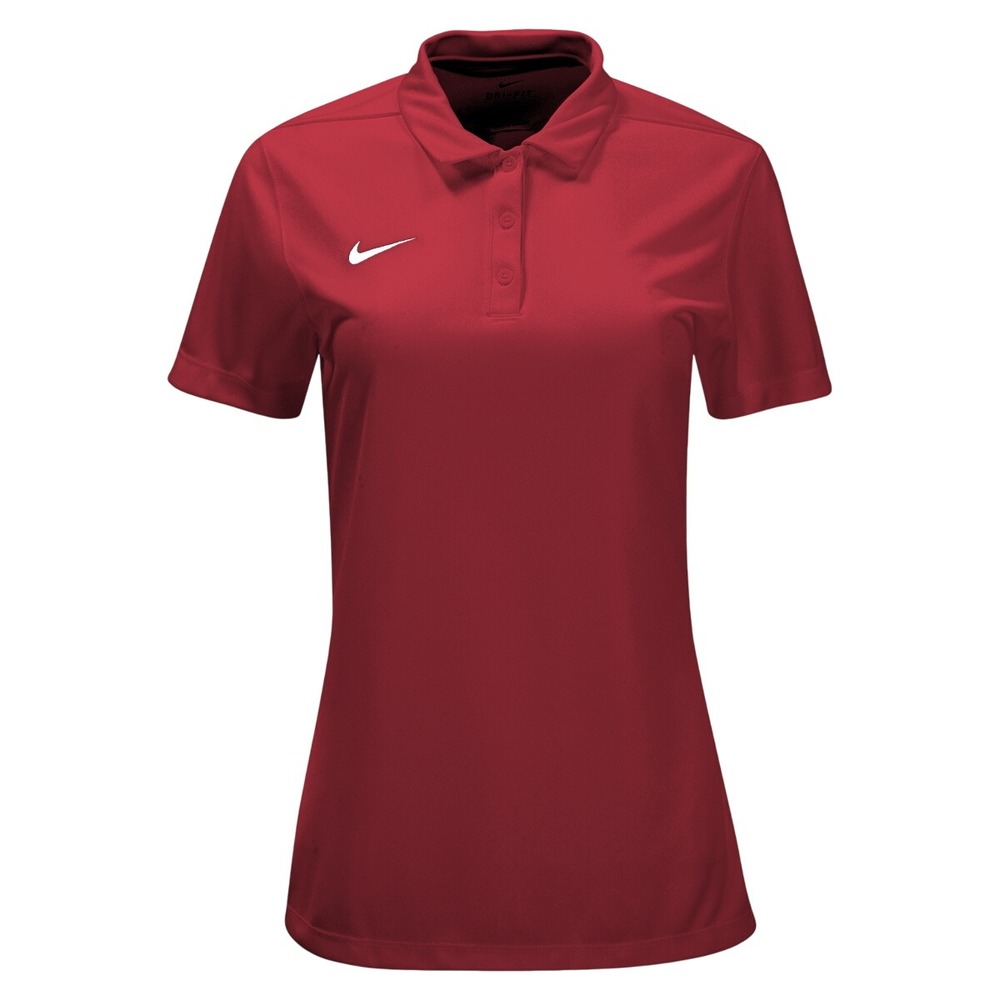 917. Nike Women's Franchise Polo Shirt Red Size Large Short Sleeve Athletic